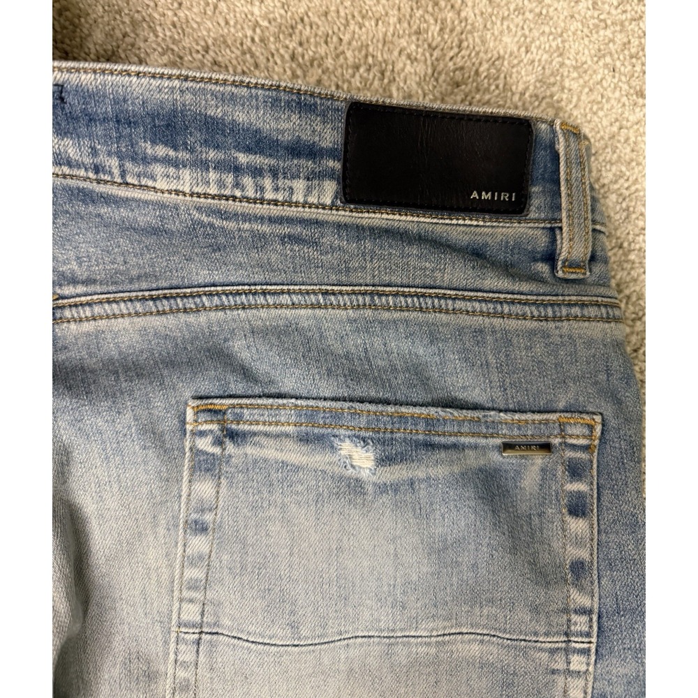 Amiri Bones Appliqué Skinny Jeans Size 34 Retail: $1,190 - Picture 4 of 6